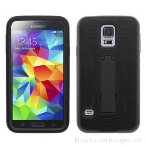 Silicone and PC Stand Case for Samsung Galaxy S5